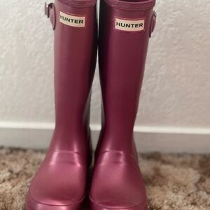 Hunter Fuchsia Waterproof Boots